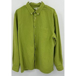 Carbon 2 Cobalt Mens Button Down Cotton Green Sz L